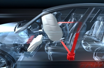Cross-section of automotive airbag inflator using amorphous boron igniter