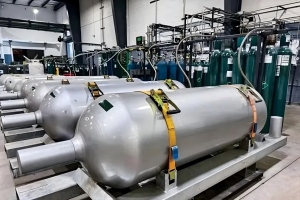 High-purity electronic specialty gas cylinder and gas cabinet for ¹¹BF₃